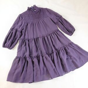 Bleecker 126 Tiered Purple Babydoll Dress